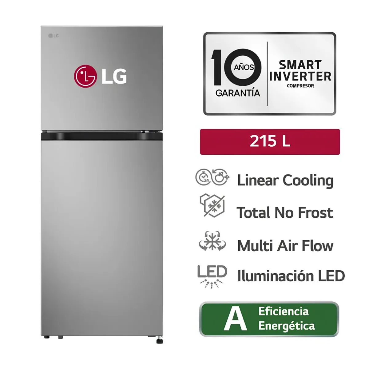 LG - Refrigeradora LG VT22BPY 215L No Frost plateado