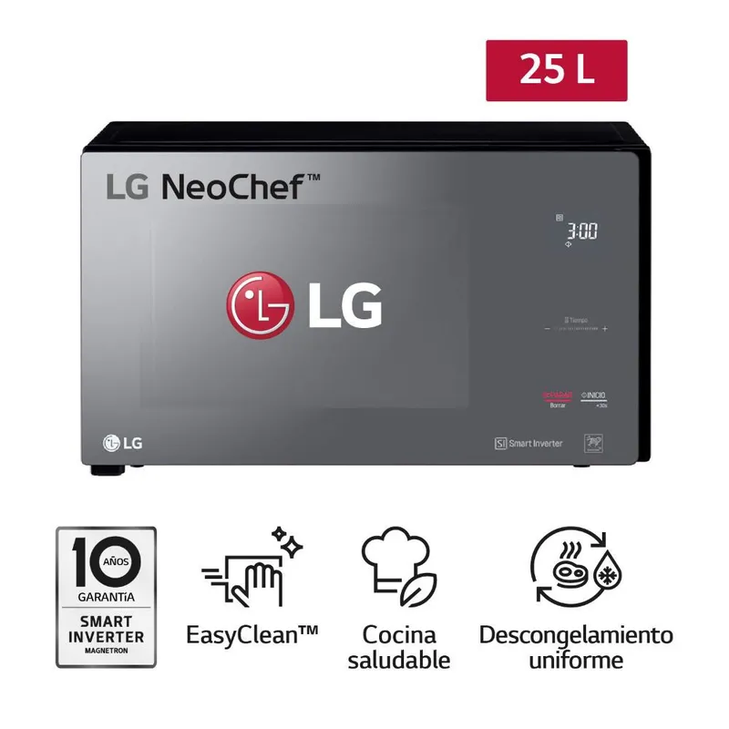 LG - Horno Microondas MS2596DIR 25L con EasyClean LG