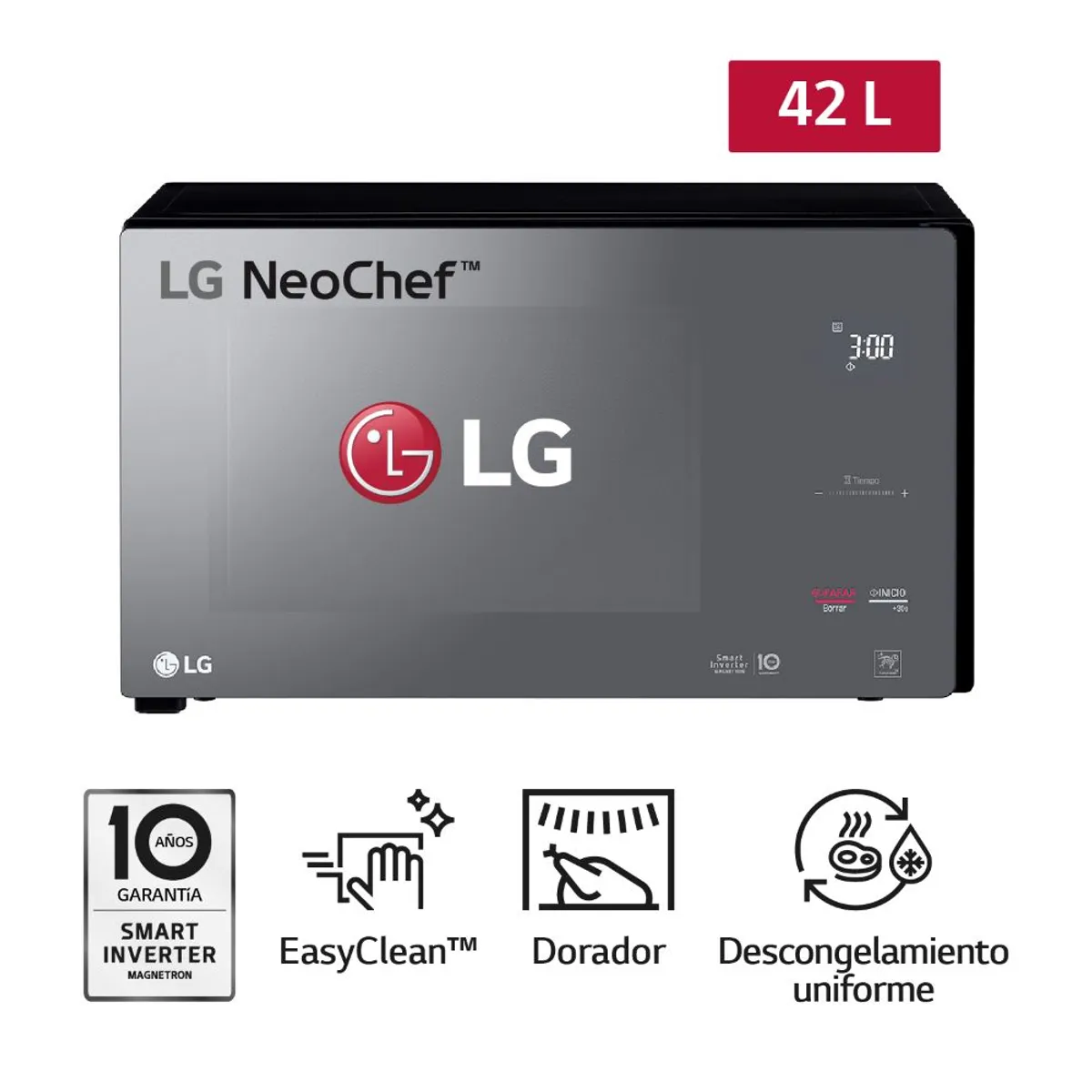 LG - Horno Microondas MH8296DIR 42L con EasyClean LG