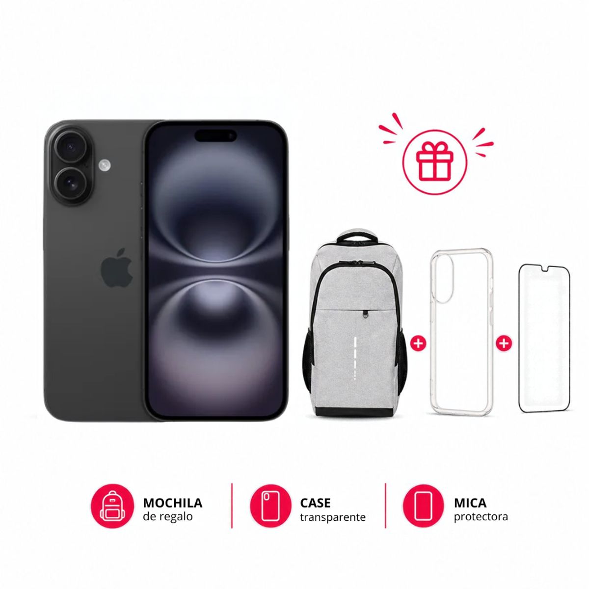 iphone 16 128gb chip fisico + regalos, marca APPLE - Foto Principal