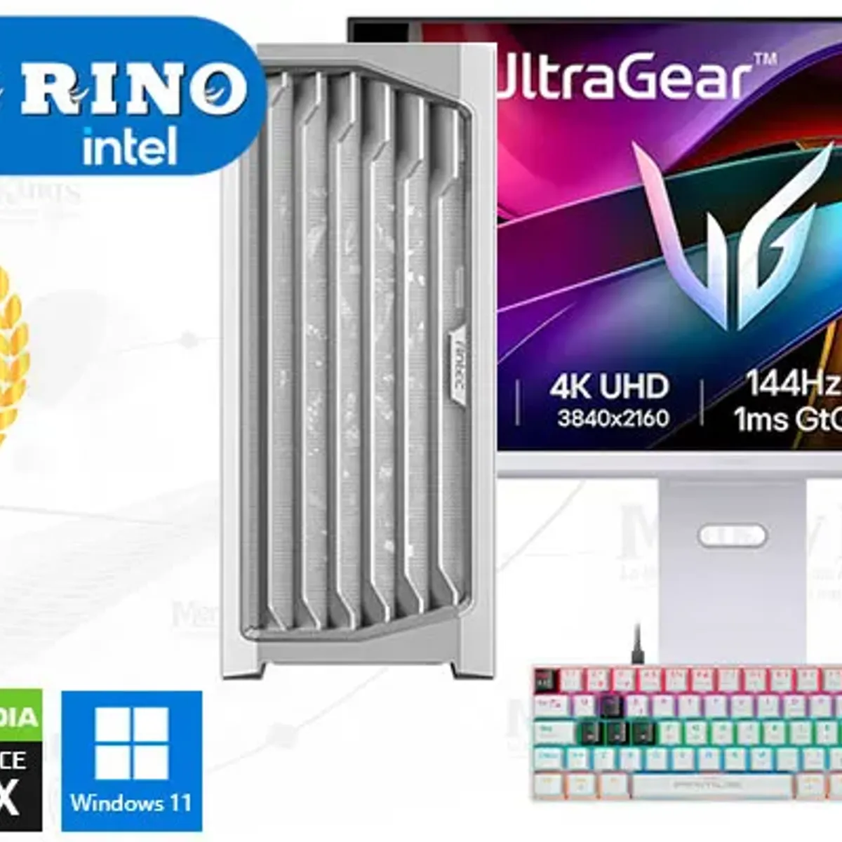 INTEL - Computadora Intel Core Ultra 9 285 Performance White 64GB 2TB SSD 32" RTX 5080 16GB Windows 11 Pro