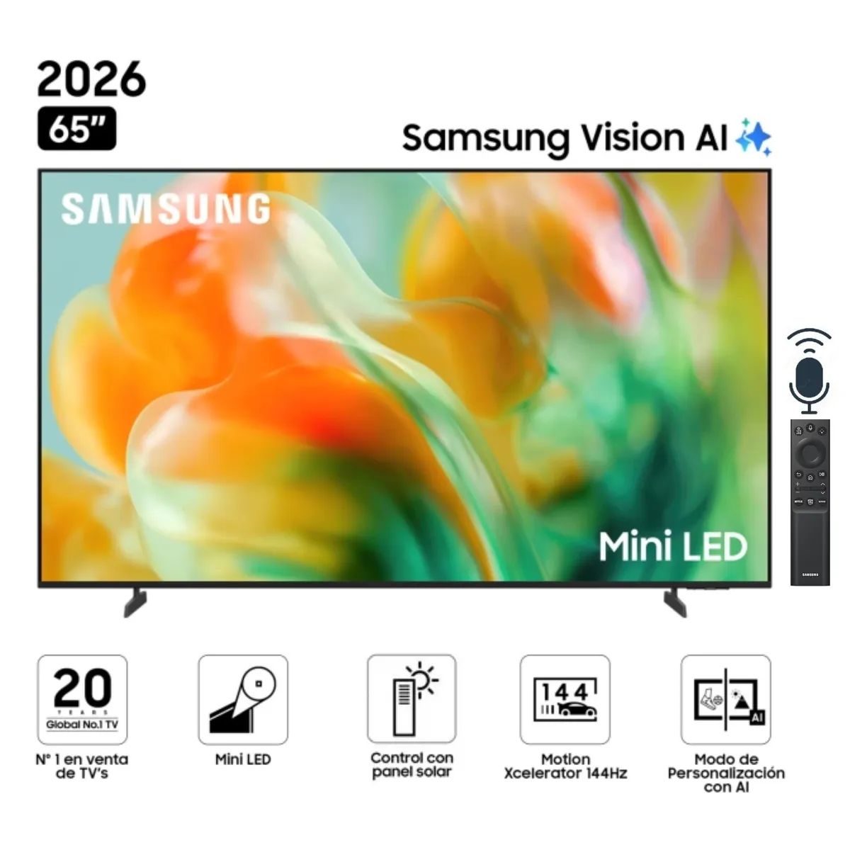 SAMSUNG - Televisor Samsung  65" Mini LED  65M80H Vision AI Smart TV - Nuevo 2026