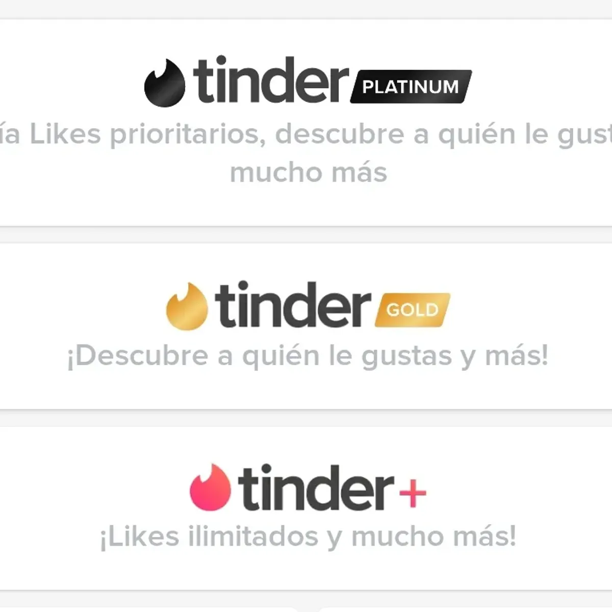 PERU - Código Tinder Platinum 1 Mes Peru