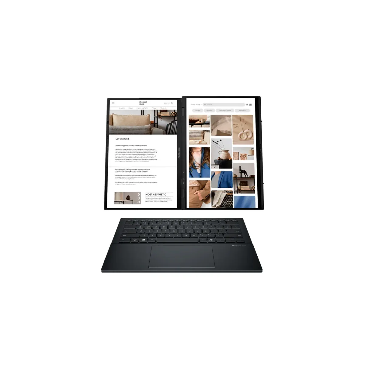 ASUS - LAPTOP ASUS ZENBOOK DUO 14 FHD OLED TÁCTIL DUAL SCREEN CORE ULTRA 9 285H 16GB LPDDR5X 512GB SSD