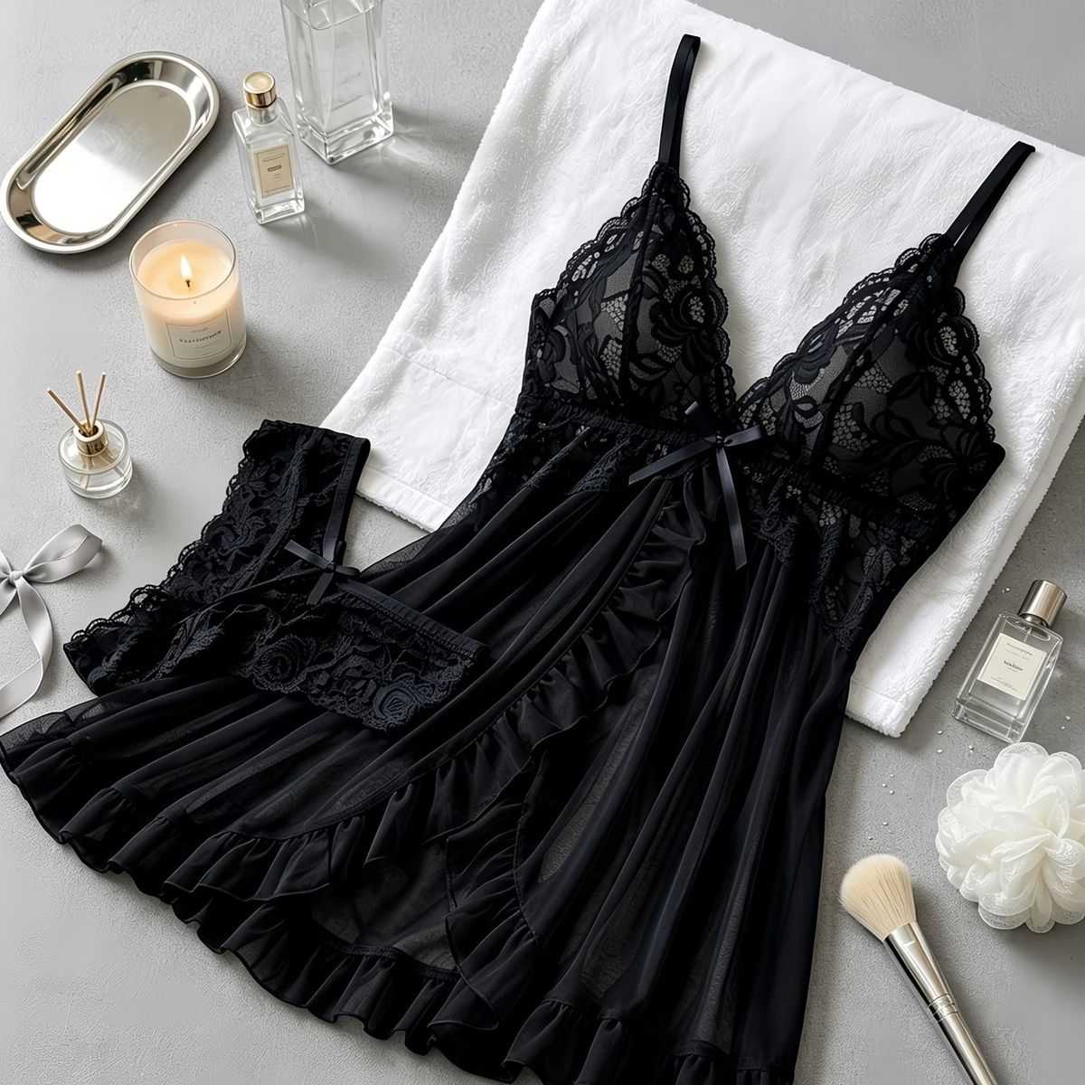 VICTORIA BELGRADO DESIGN - ROPA DE DORMIR SENSUAL TEMPTATION - VICTORIA BELGRADO - NEGRO