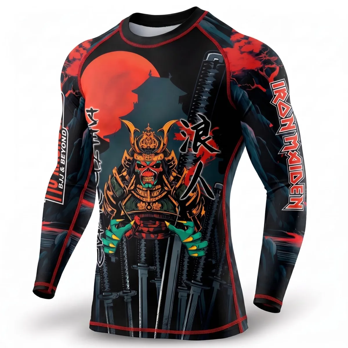 GENERICO - Polo Licra de Compresión IRON MAIDEN - TIO Rashguard - Manga Larga