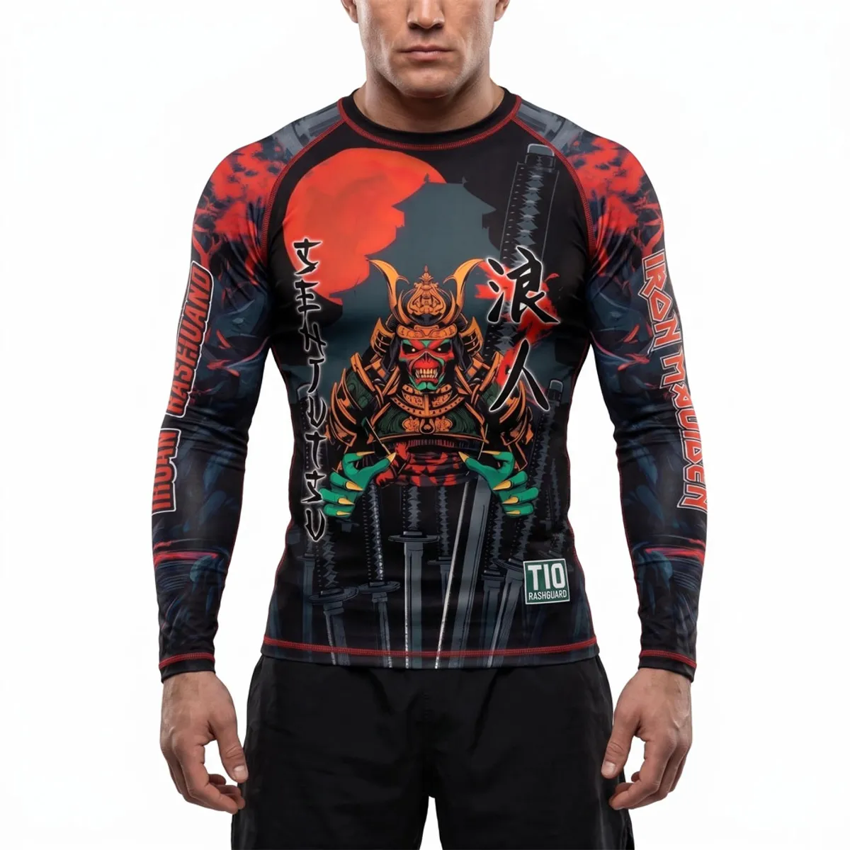GENERICO - Polo Licra de Compresión IRON MAIDEN - TIO Rashguard - Manga Larga