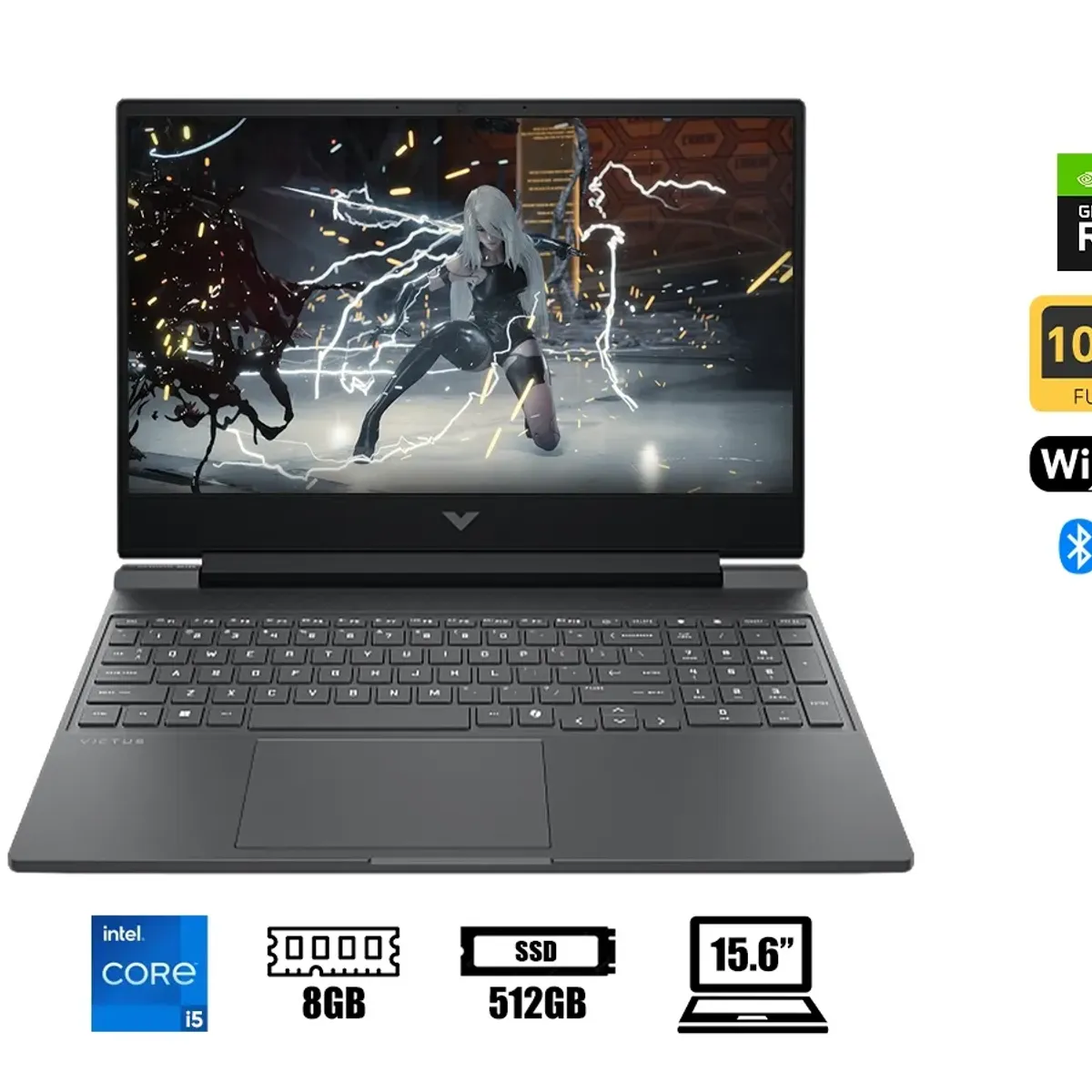 HP - HP VICTUS 15-FA2035LA INTEL CORE I5-13420H 8GB 512GB SSD 15.6 FHD 6GB RTX3050 FREEDOS