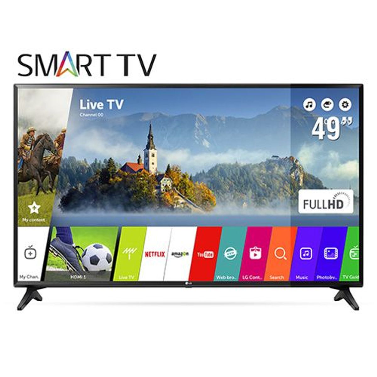 LG - Televisor 49" FULL HD Smart TV 49LJ5500