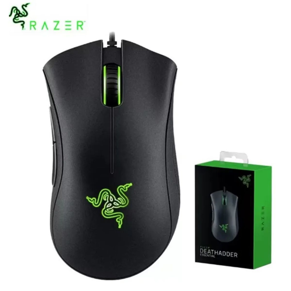 RAZER - MOUSE GAMER RAZER DEATHADDER ESSENTIAL 6400 DPI 5 BOTONES USB NEGRO