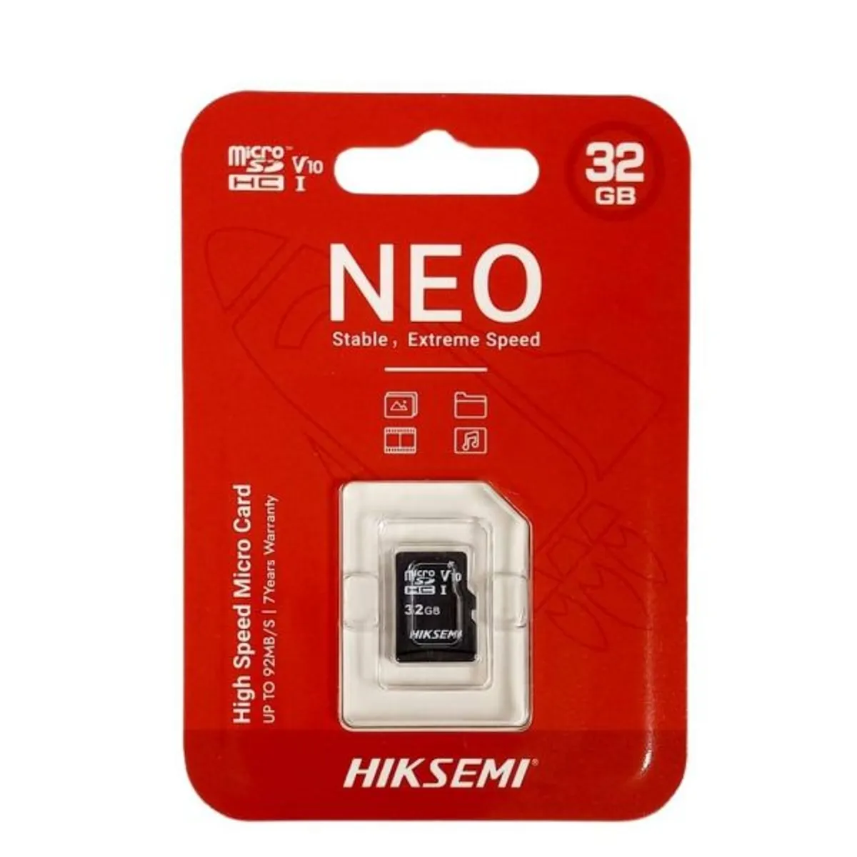 GENERICO - TARJETA DE MEMORIA MICROSD HC HIKSEMI NEO 32GB CLASS 10 UHS-I V10 HASTA 92MB/S