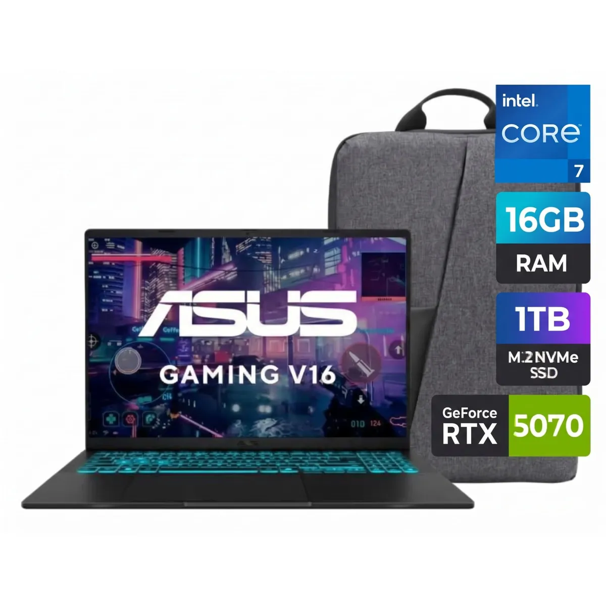 ASUS - Laptop ASUS Gaming V16 C7 16GB 1TB SSD RTX 5070 8GB W11