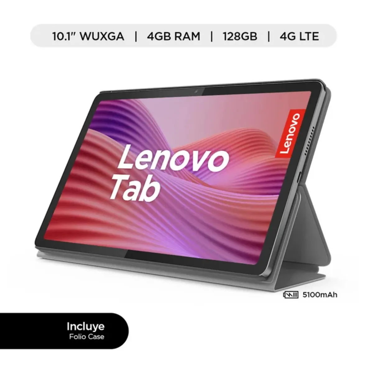 LENOVO - Tablet Lenovo Tab 10.1" WUXGA MediaTek Helio G85 4GB 128GB eMMC 4G LTE