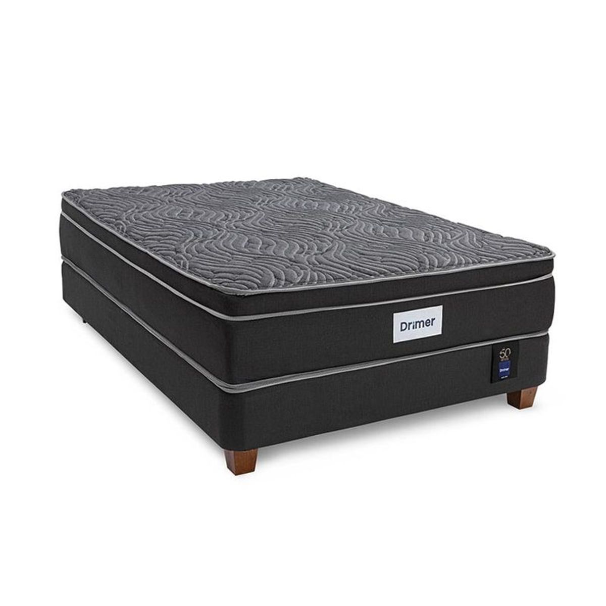 DRIMER - Cama Box Tarima Ventus 1.5 Plz + 1 Almohada