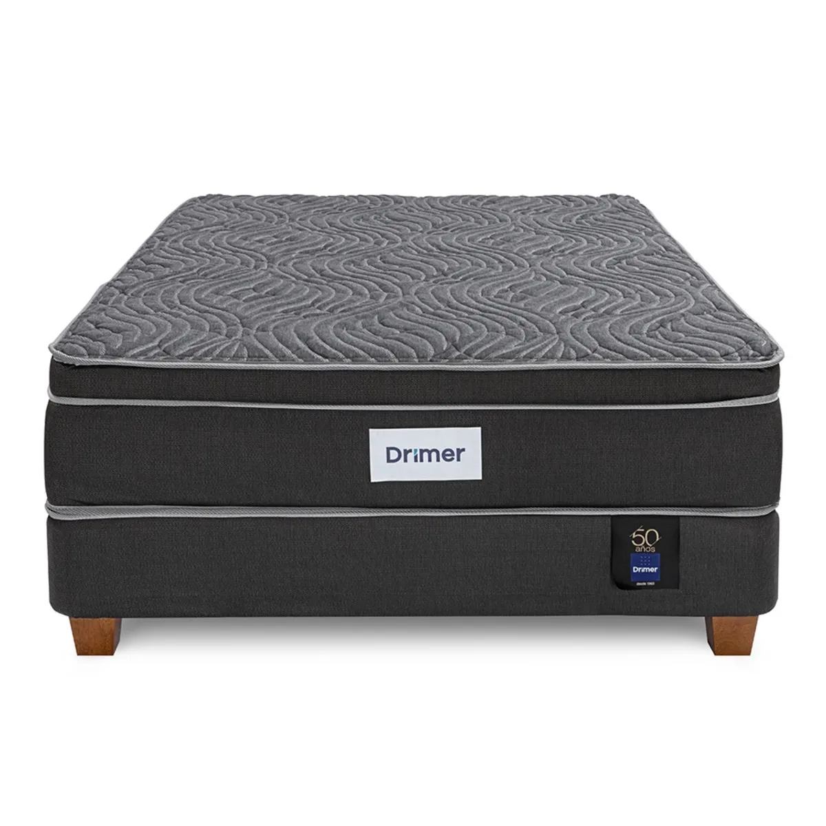 DRIMER - Cama Box Tarima Ventus 2 Plz + 2 Almohadas