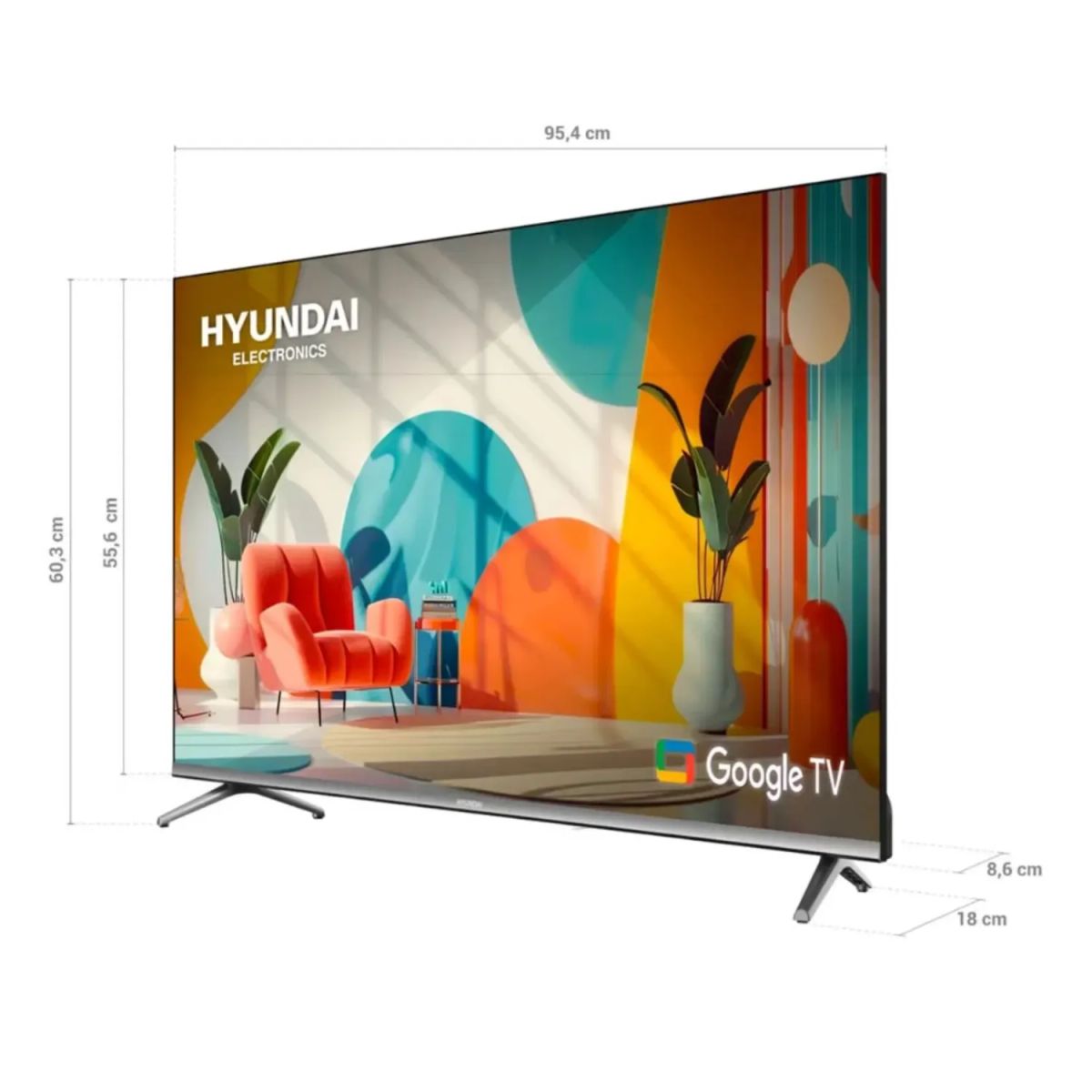 HYUNDAI - TELEVISOR SMART TV HYUNDAI QLED 43 HYLED4326QG + PARLANTE DE REGALO