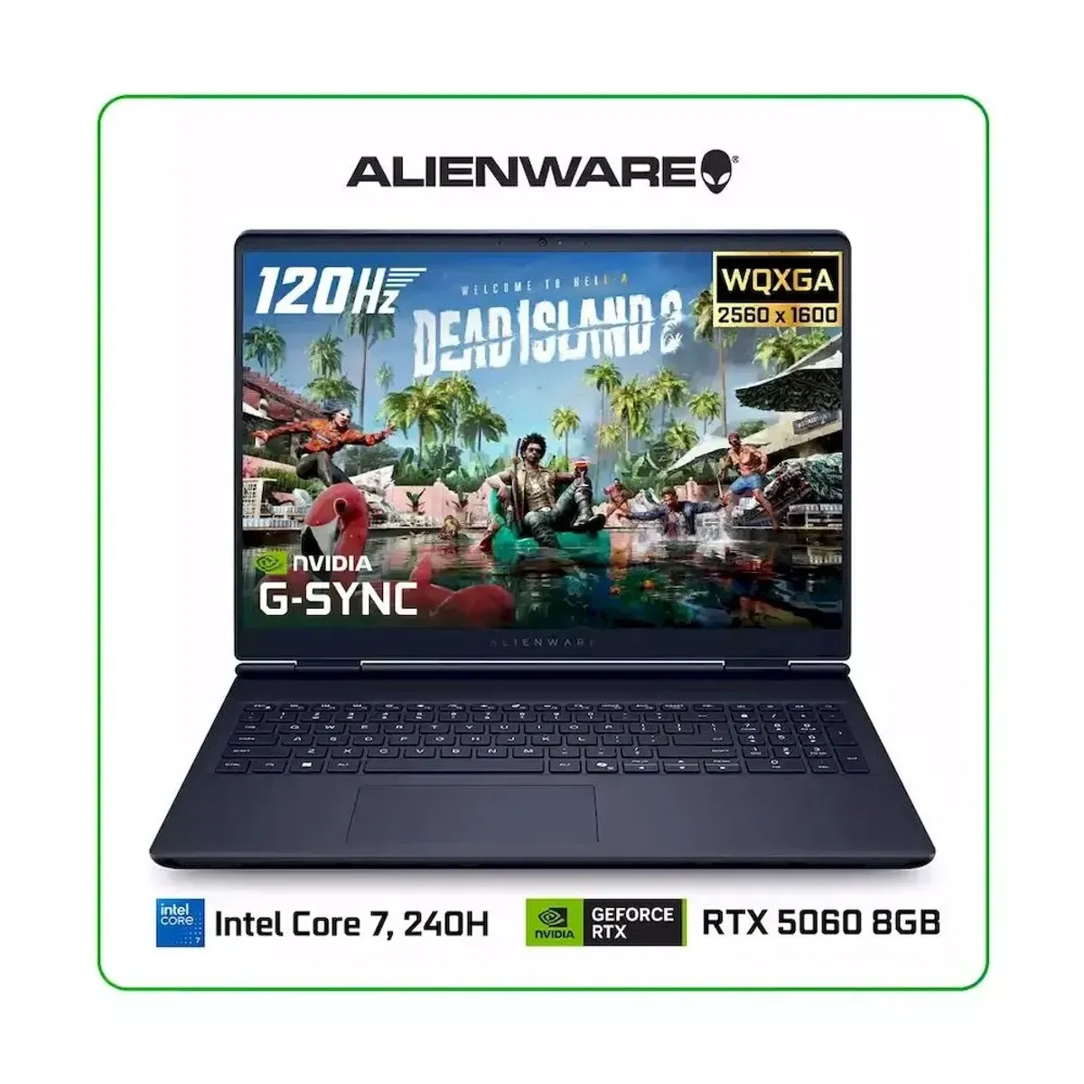 ALIENWARE - NOTEBOOK ALIENWARE AURORA AC16250 16' CORE 7  2.5k 120HZ 16GB 1TB SSD Video 8GB RTX5060 ULTRA VELOZ