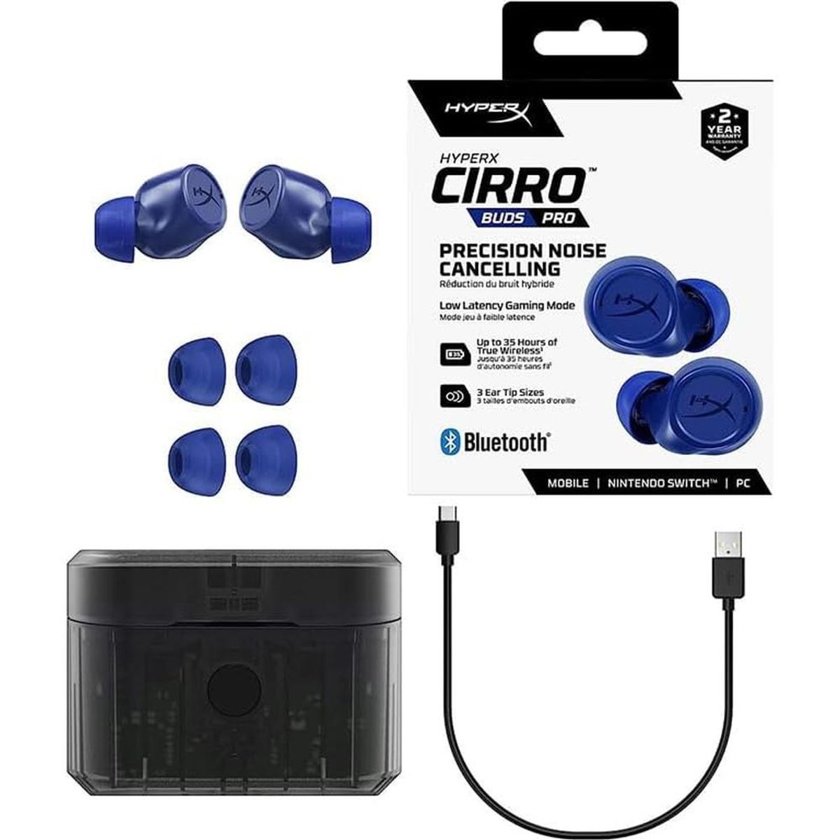AUDÍFONOS INALÁMBRICOS HYPERX CIRRO BUDS PRO - AZUL, marca HYPERX - Foto 2