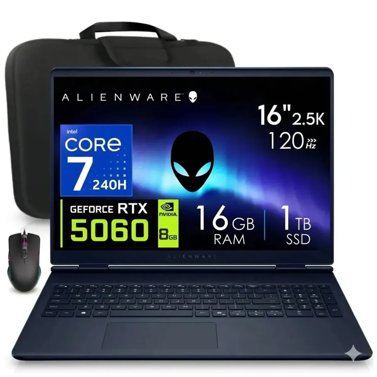 ALIENWARE - NOTEBOOK ALIENWARE AURORA AC16250 16' CORE 7  2.5k 120HZ 32GB 1TB SSD Video 8GB RTX5060 ULTRA VELOZ