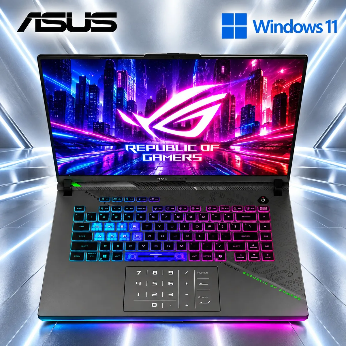 ASUS - Laptop Asus Rog Strix G614PM-221W AMD R9 8940HX Ram 16Gb SSD 512GB RTX 5060 8Gb 16"WUXGA Win11