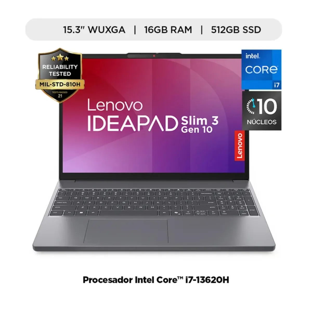 LENOVO - Laptop Lenovo IdeaPad Slim 3i 15.3" Intel Core i7 512GB 16GB WUXGA