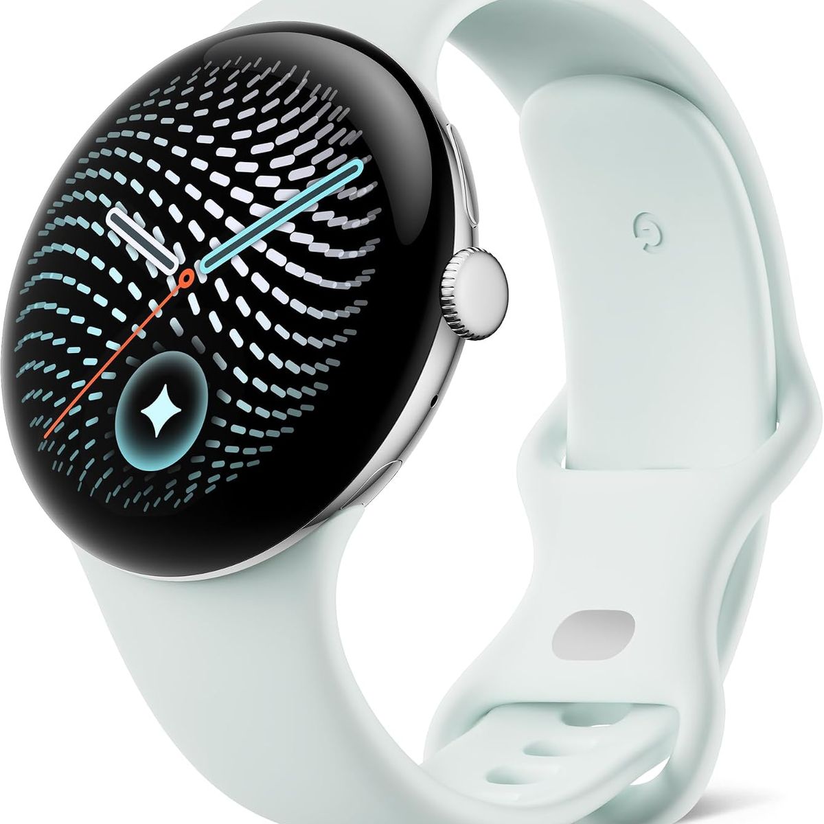 GOOGLE - Google Pixel Watch 5 (45mm)  Smartwatch WiFi / Bluetooth Polished Silver/ Fog