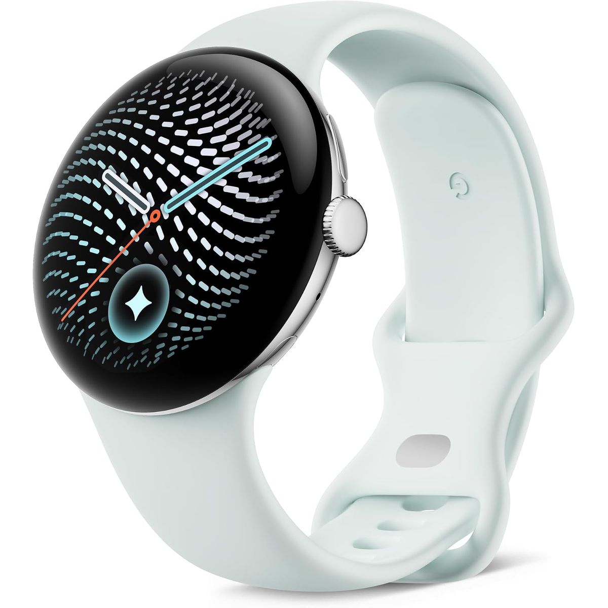 GOOGLE - Google Pixel Watch 5 (45mm)  Smartwatch WiFi / Bluetooth Polished Silver/ Fog