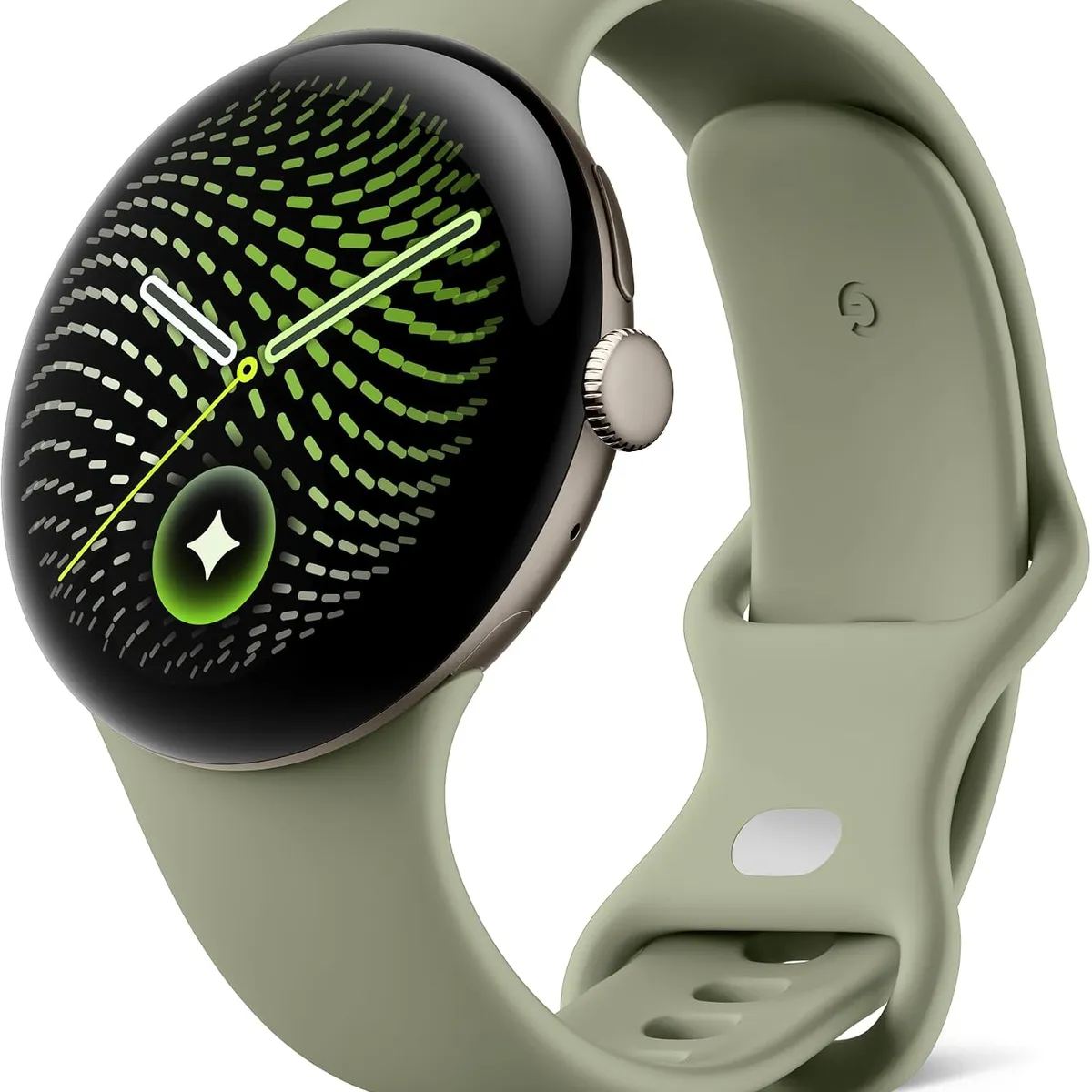 GOOGLE - Google Pixel Watch 5 (45mm)  Smartwatch WiFi / Bluetooth Satin Pyrite/ Olive