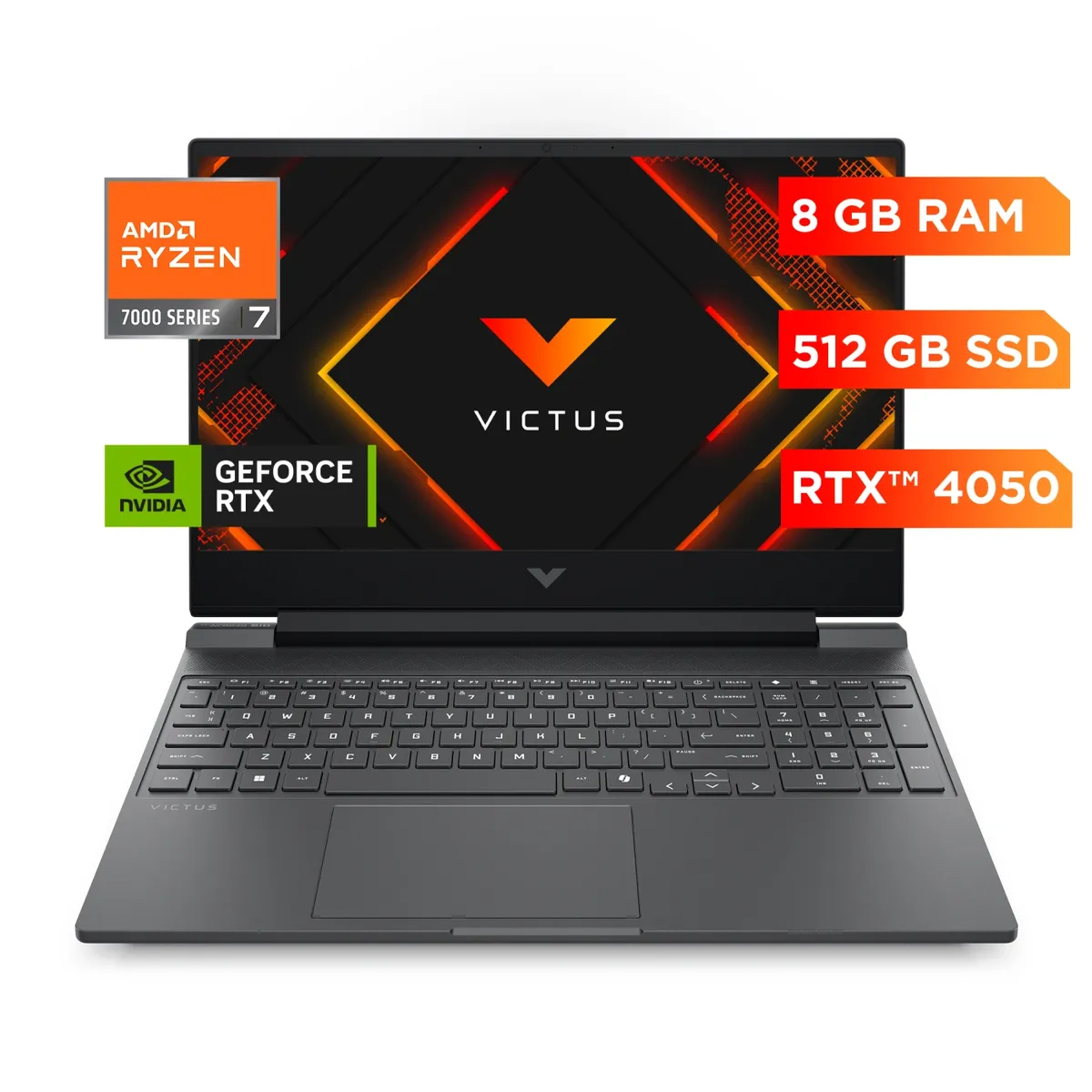 HP - HP VICTUS 15-FB3049LA AMD RYZEN 7 7445HS 8GB 512GB SSD 15.6 FHD 6GB RTX4050 WIN 11