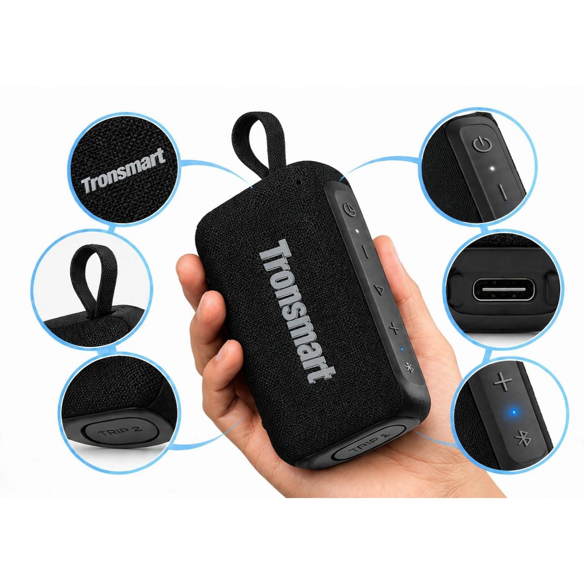 OEM - Parlante Inalámbrico Tronsmart Trip Sonido Sónico HD con Correa