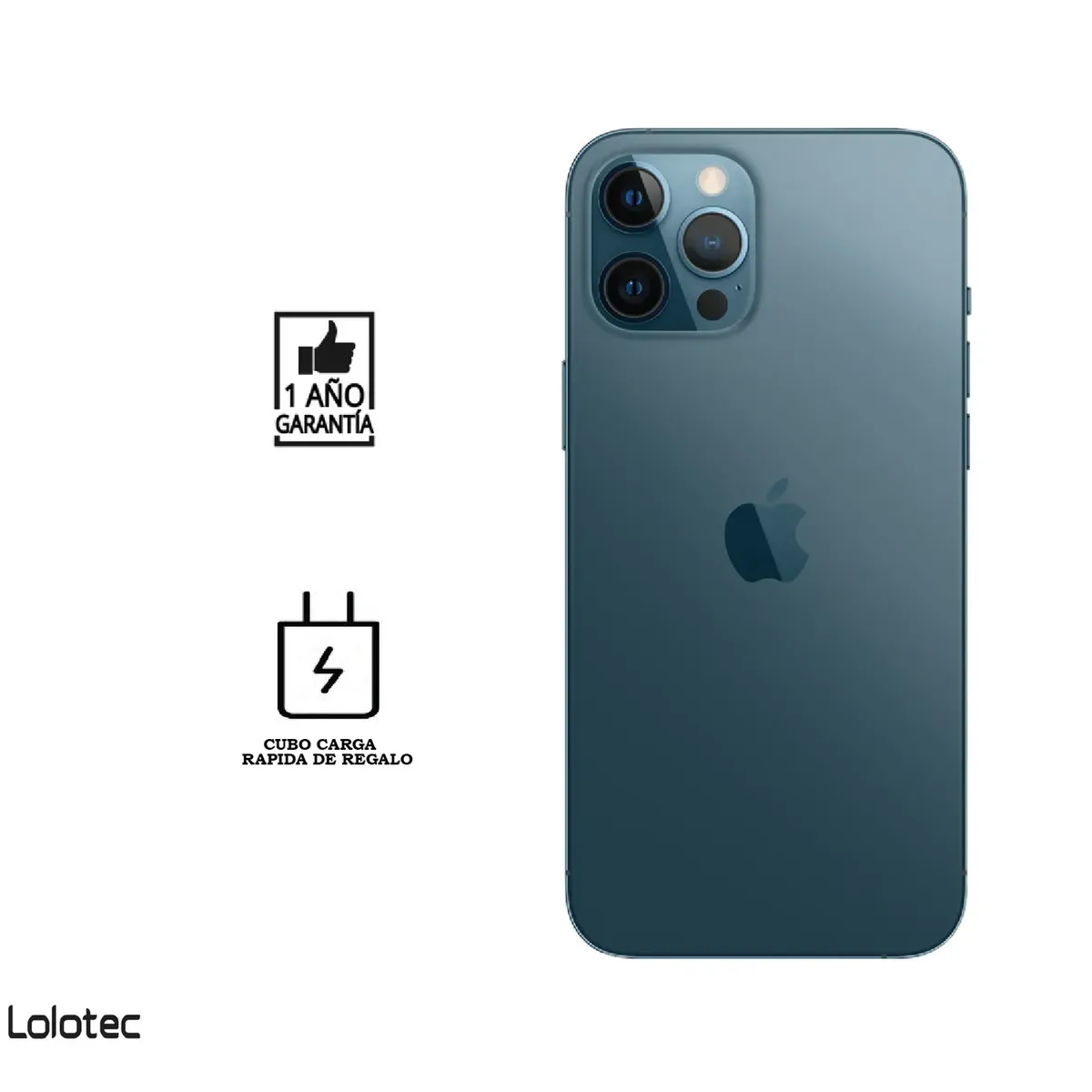 APPLE - iPhone 12 PRO MAX 128 GB I Reacondicionado grado C I color: Azul Pacifico