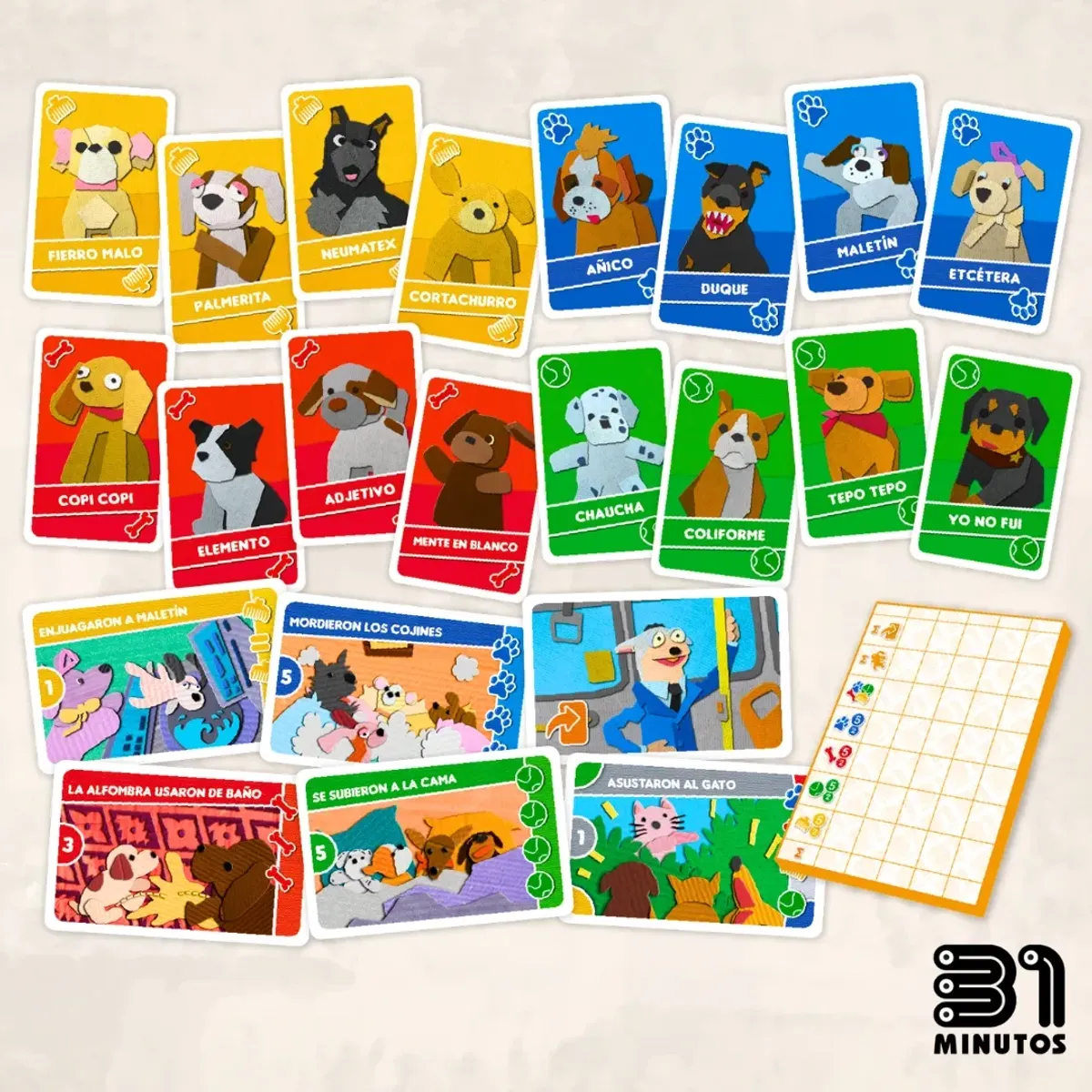 JUEGOS - Juego de Mesa DOGGY STYLE - Juego de Cartas Familiar de 31 Minutos para Niños y Adultos