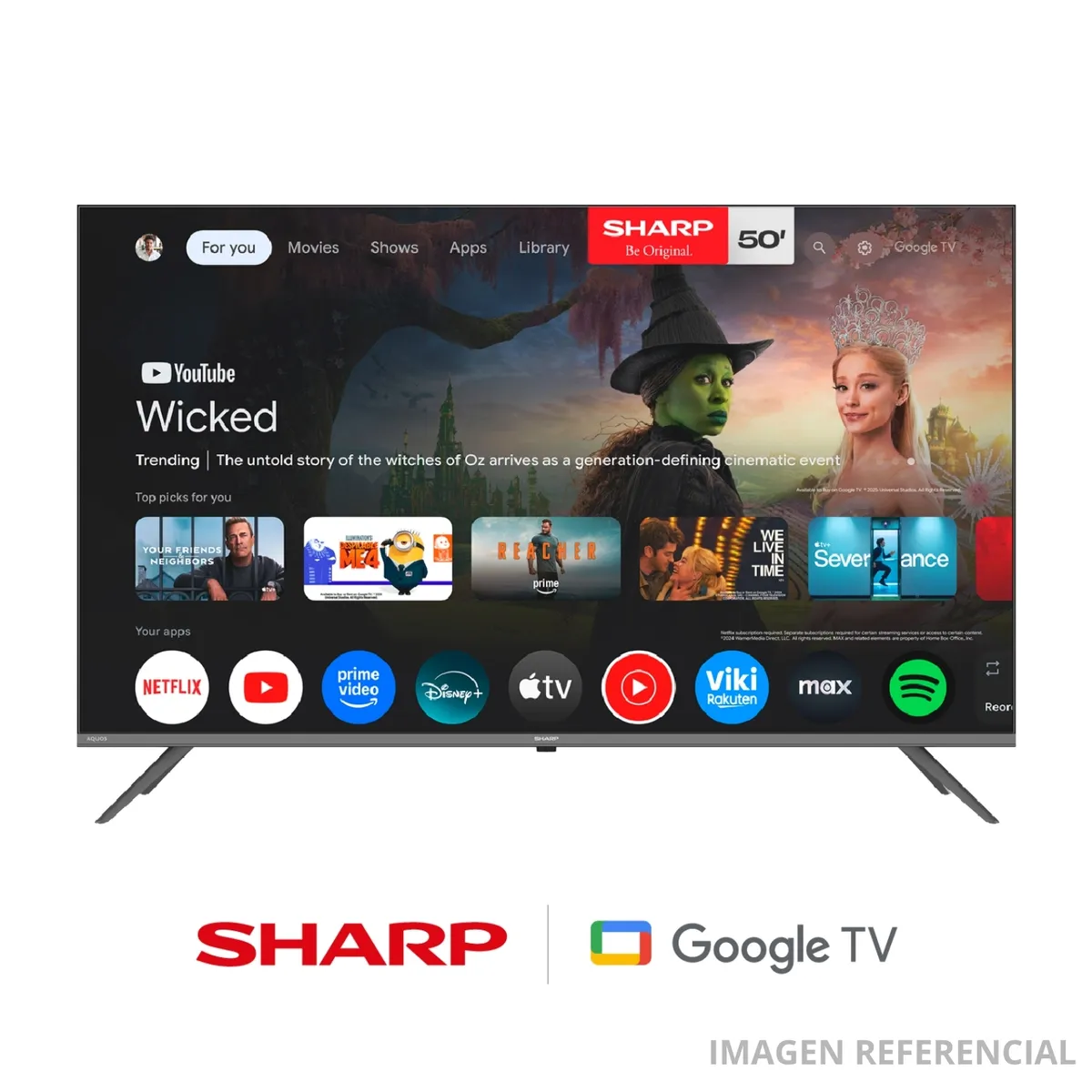 Televisor SHARP 50" Smart TV 4K UHD Google TV 4T-C50GL4060L, marca SHARP - Foto Principal