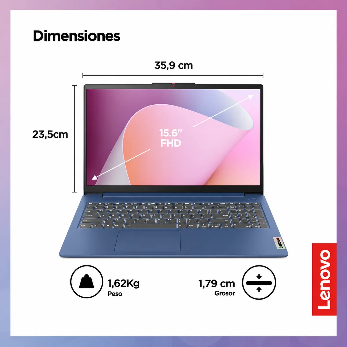 LENOVO - LAPTOP LENOVO IDEAPAD SLIM 3 AMD RYZEN 3 8GB RAM 512GB SSD 15.6"
