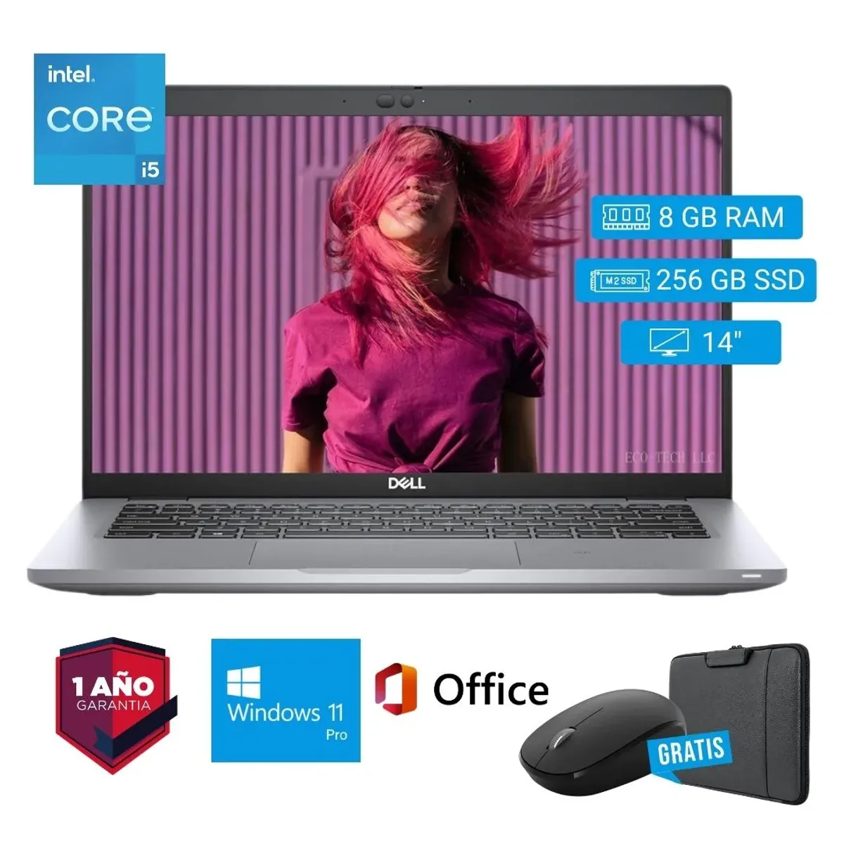 Dell - Laptop semi nueva Dell Latitude 5420 Core i5 11va 8GB RAM 256GB SSD 14 + Mouse + Funda