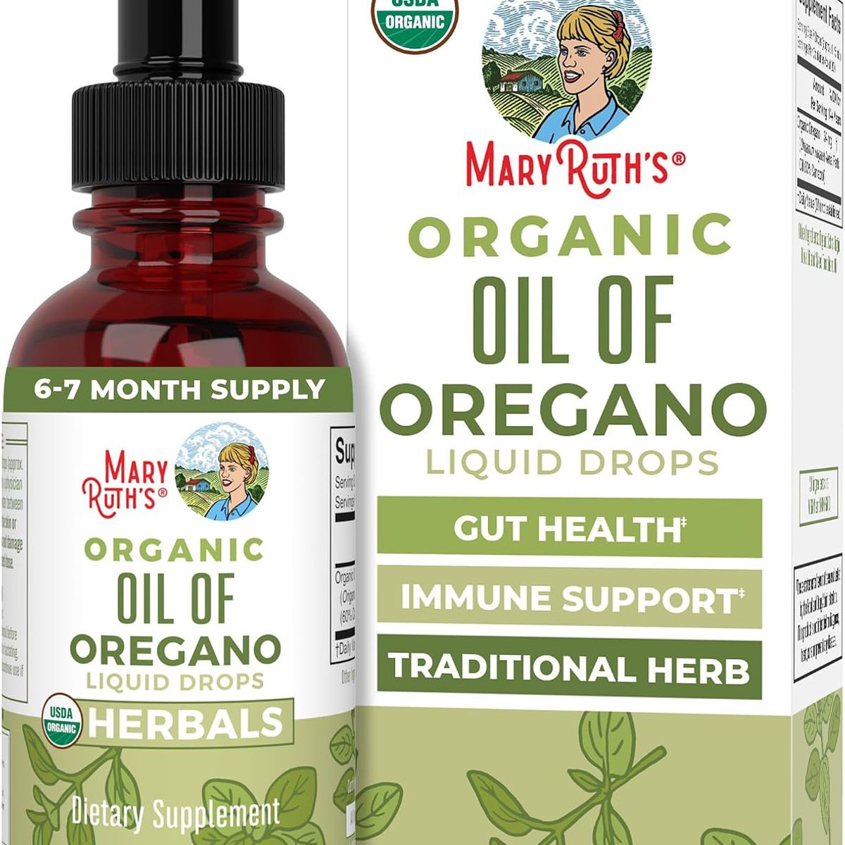 MARYRUTH - MaryRuth’s Aceite de Orégano Orgánico 60% Carvacrol – Salud Intestinal e Inmunidad – 30 mL
