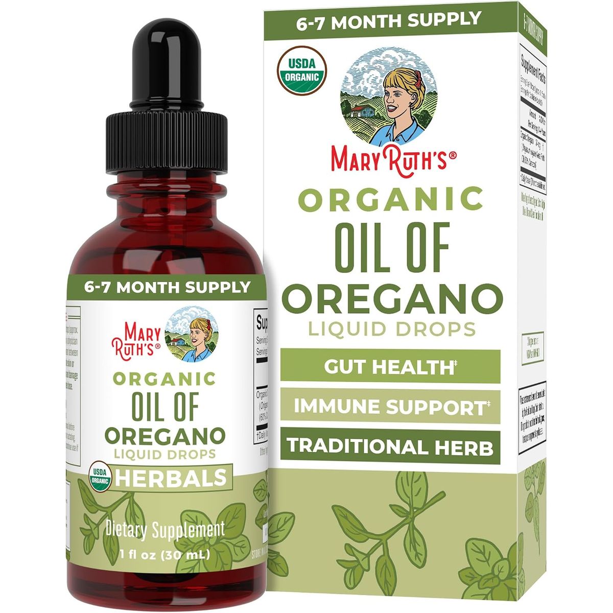 MARYRUTH - MaryRuth’s Aceite de Orégano Orgánico 60% Carvacrol – Salud Intestinal e Inmunidad – 30 mL