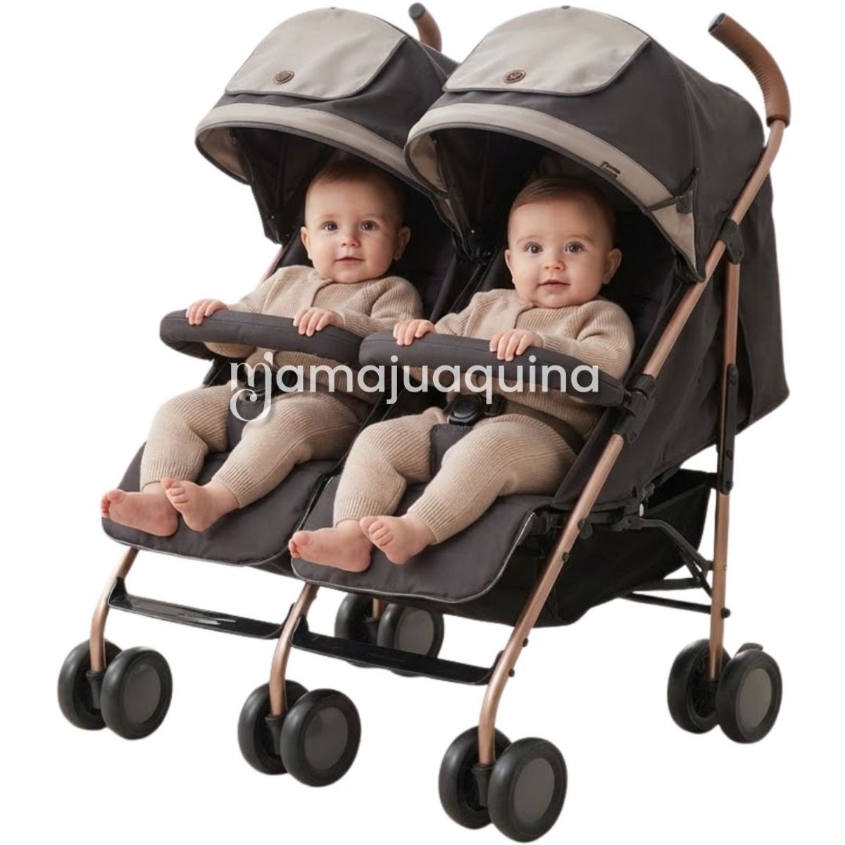 Baby - Coche Bastón Mellicero «DANTERO» Plagado Compacto Edición Limitada Beige