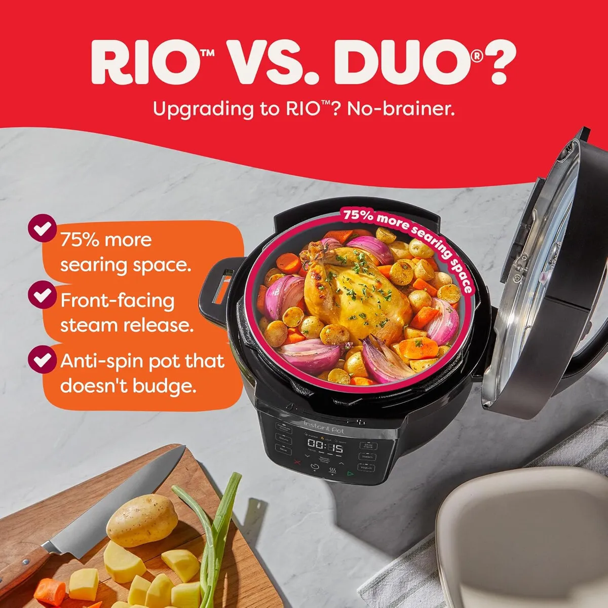 INSTANT POT - Olla Multicooker Instant Pot RIO Mini 4L 7en1 Negra