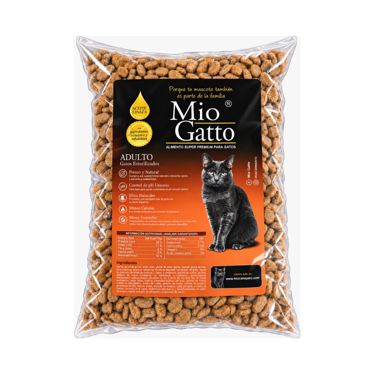 MIO CANE - Mio Gatto Adulto Esterilizado 1 Kg – Alimento Seco para Gatos