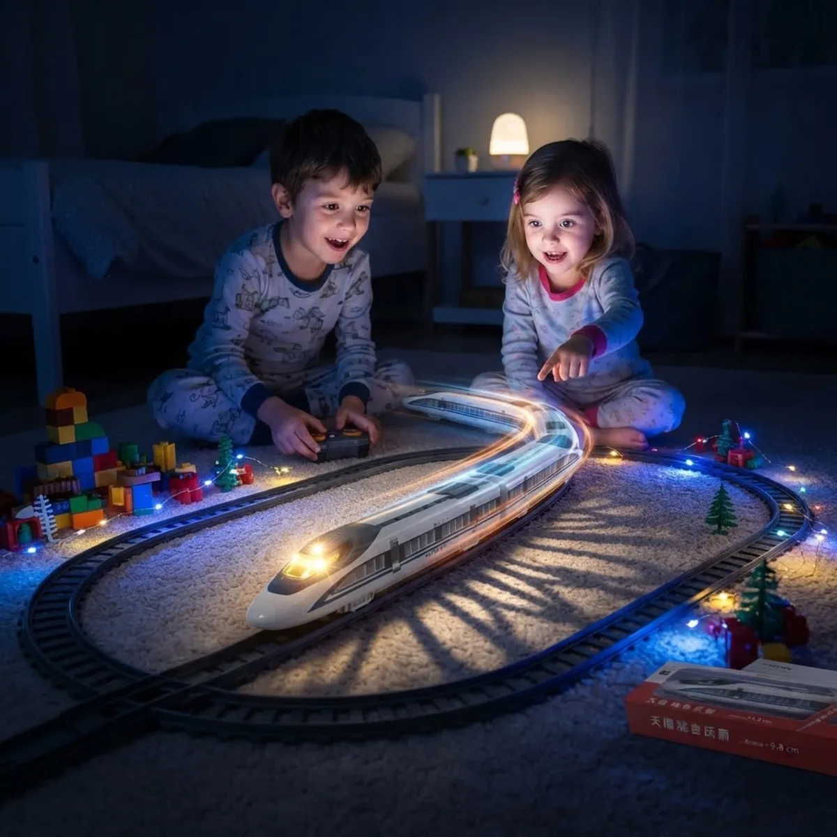 GENERICO - Tren Bala de Juguete para Colección - Metal y Plástico con Luces y Sonido.