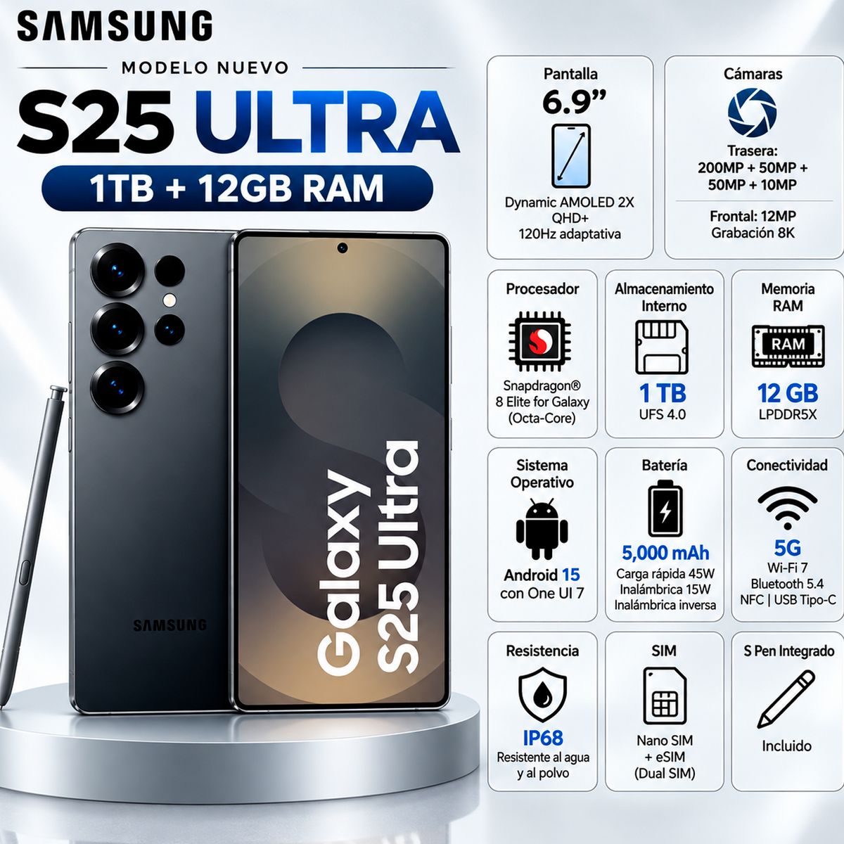 SAMSUNG - Celular Samsung Galaxy S25 ULTRA 1TB - 12GB