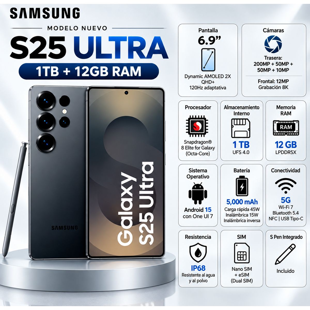 SAMSUNG - Celular Samsung Galaxy S25 ULTRA 1TB - 12GB