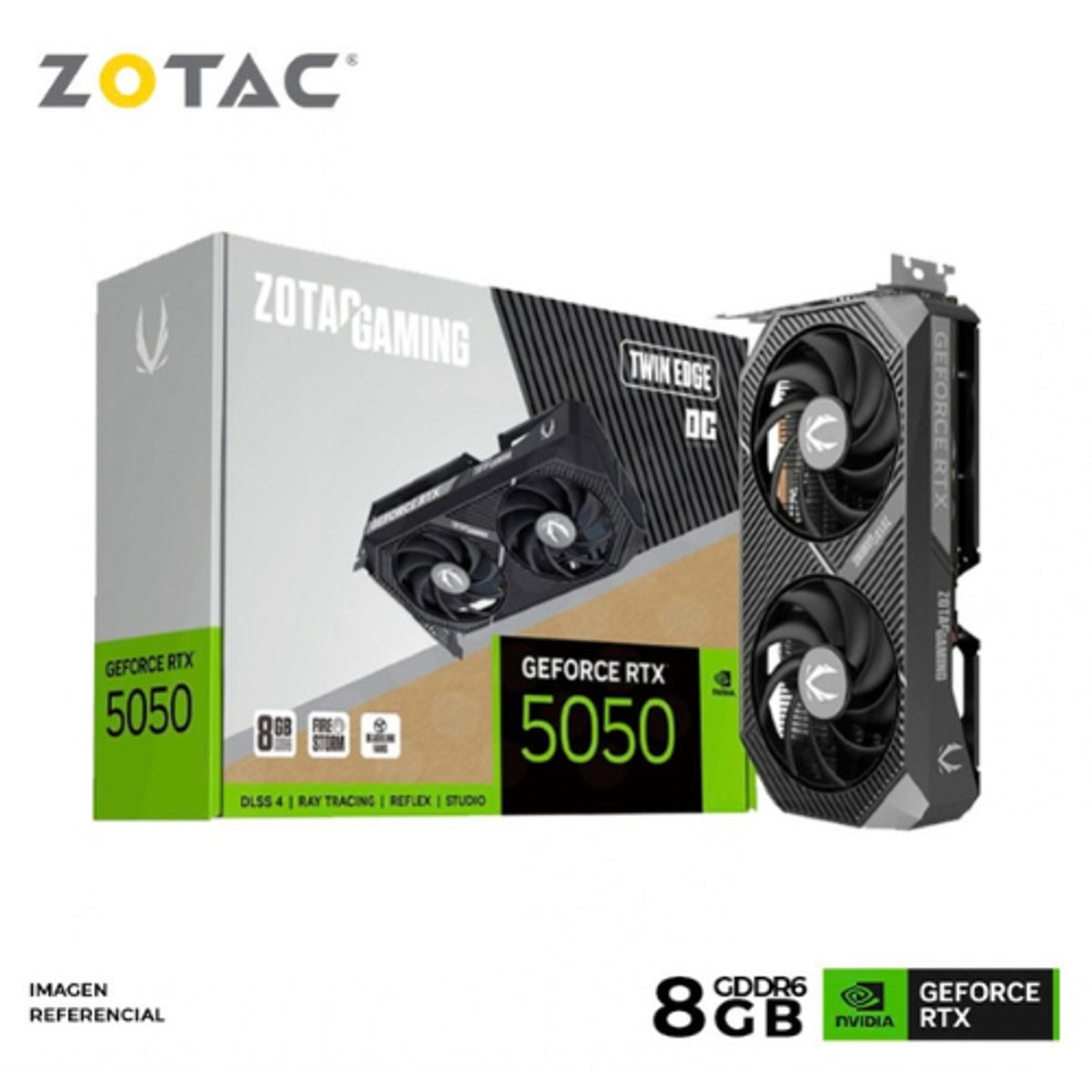 ZOTAC - TARJETA DE VIDEO ZOTAC GAMING  RTX 5050 8GB GDDR6 TWIN EDGE OC