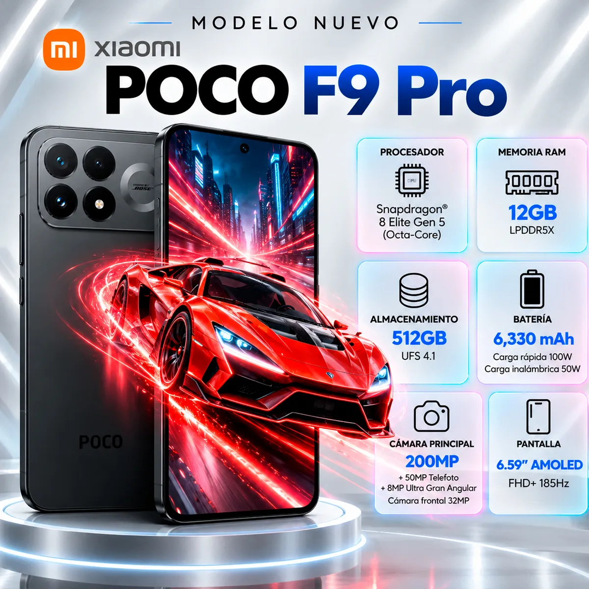 Celular Xiaomi POCO F9 Pro 12GB - 512GB, marca XIAOMI - Foto Principal