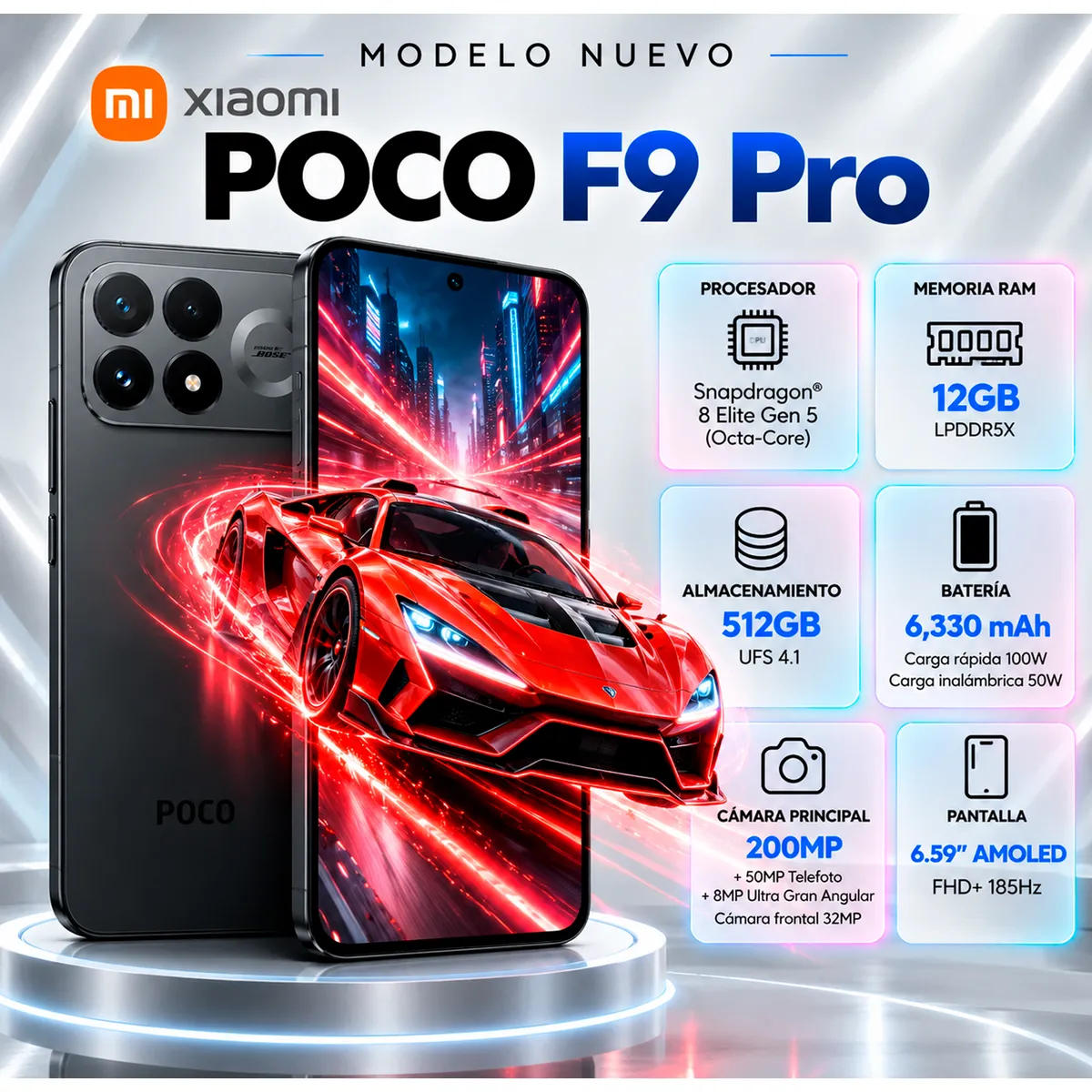 Celular Xiaomi POCO F9 Pro 12GB - 512GB, marca XIAOMI - Foto Principal