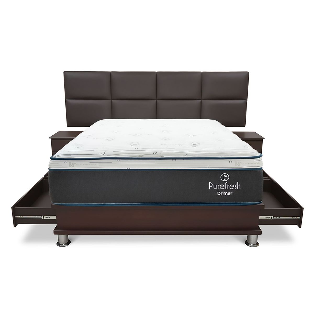 DRIMER - Dormitorio con Cajones Pure Fresh Sofia 2 Plz + 2 Almohadas