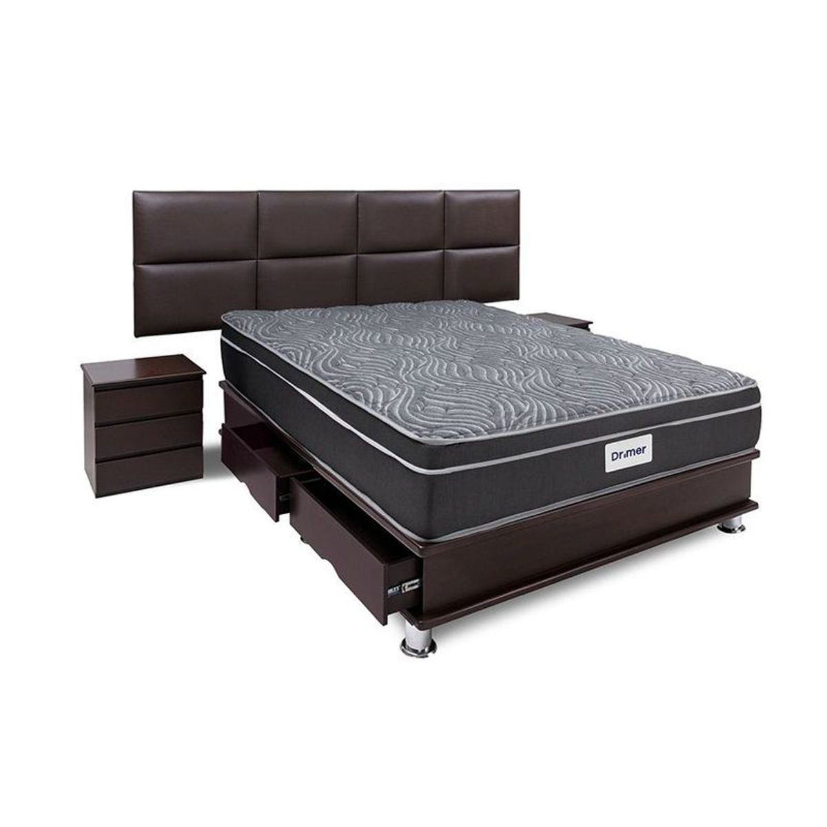 DRIMER - Dormitorio con Cajones Ventus Sofia 2 Plz + 2 Almohadas