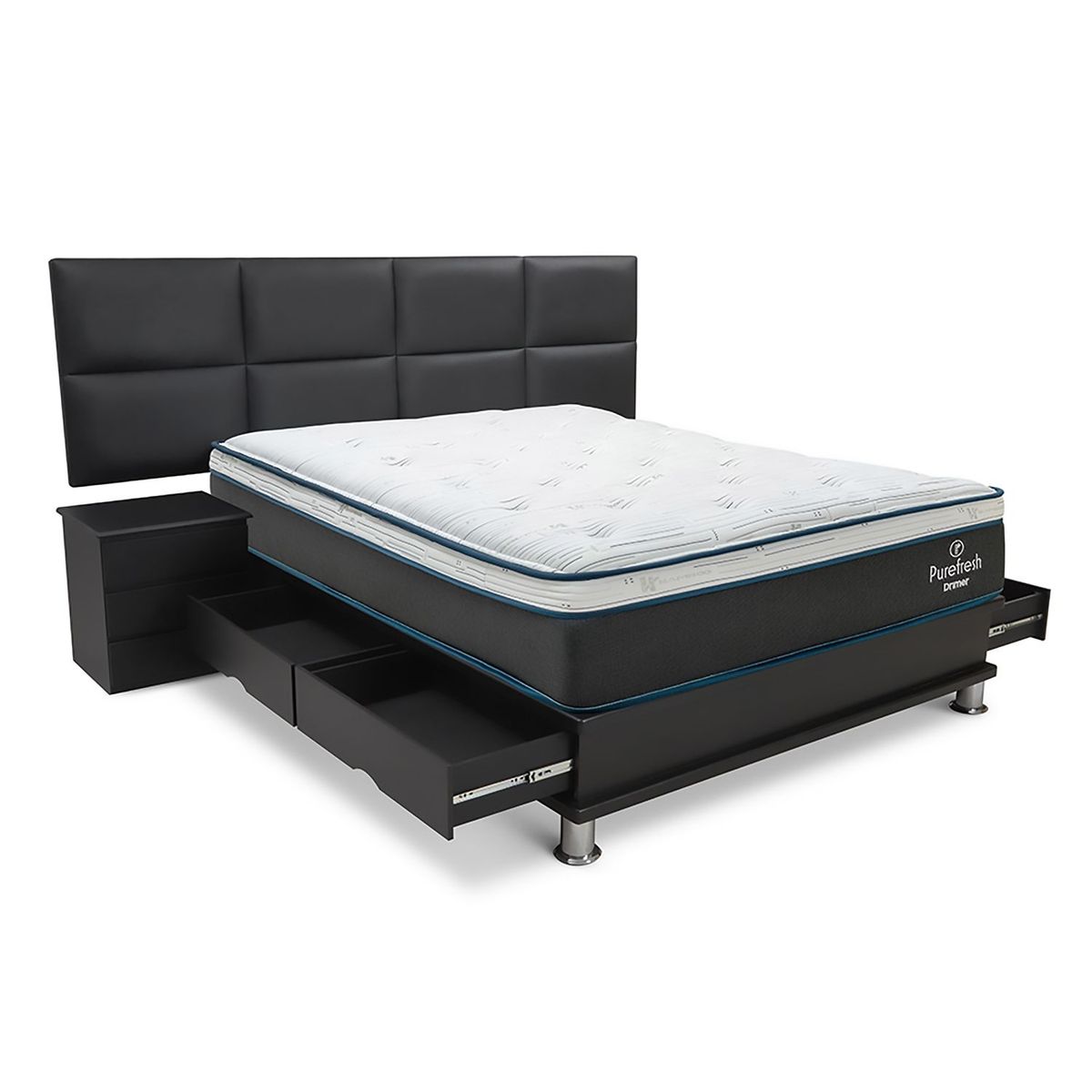 DRIMER - Dormitorio con Cajones Pure Fresh Kaela 2 Plz + 2 Almohadas