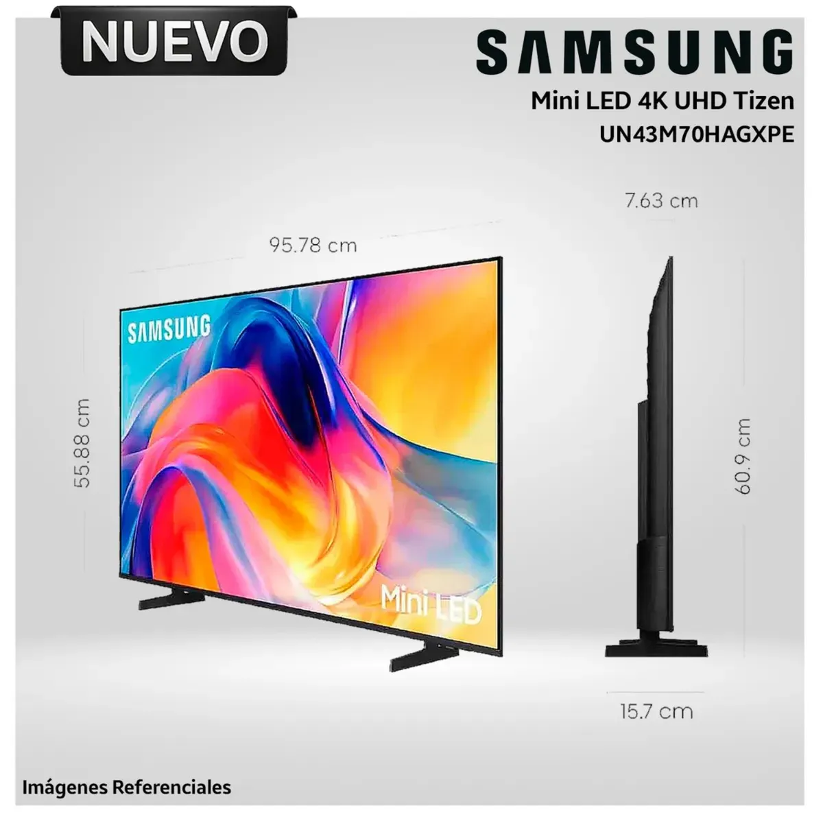SAMSUNG - TELEVISOR SAMSUNG 43" MINI LED 43M70H VISION AI SMART TV - 2026 + Rack Fijo